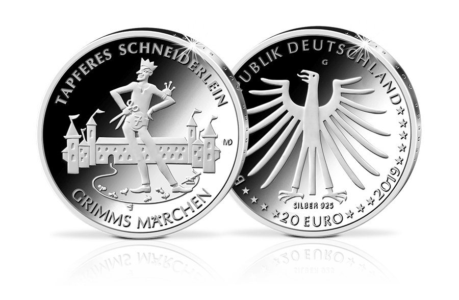20-Euro-Münze Tapferes Schneiderlein 2019 20-Euro-Münze Tapferes Schneiderlein 2019