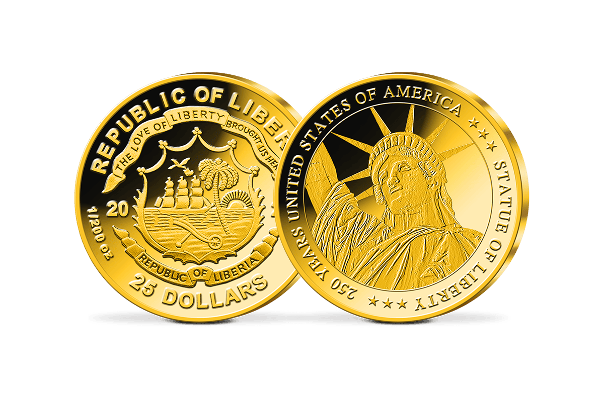Goldmünze Freiheitsstatue
