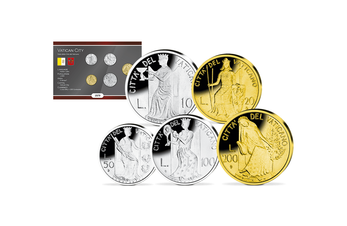Kursmünzensatz Vatikan - Johannes Paul II. 1979