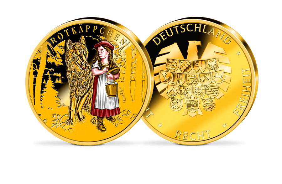 Piedfort-Gedenkprägung Rotkäppchen