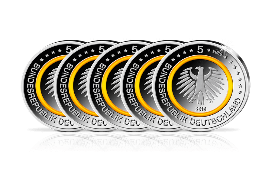 5x5-Euro-Münze Subtropische Zone 2018 Komplettsatz in St 5x5-Euro-Münze Subtropische Zone 2018 Komplettsatz in St