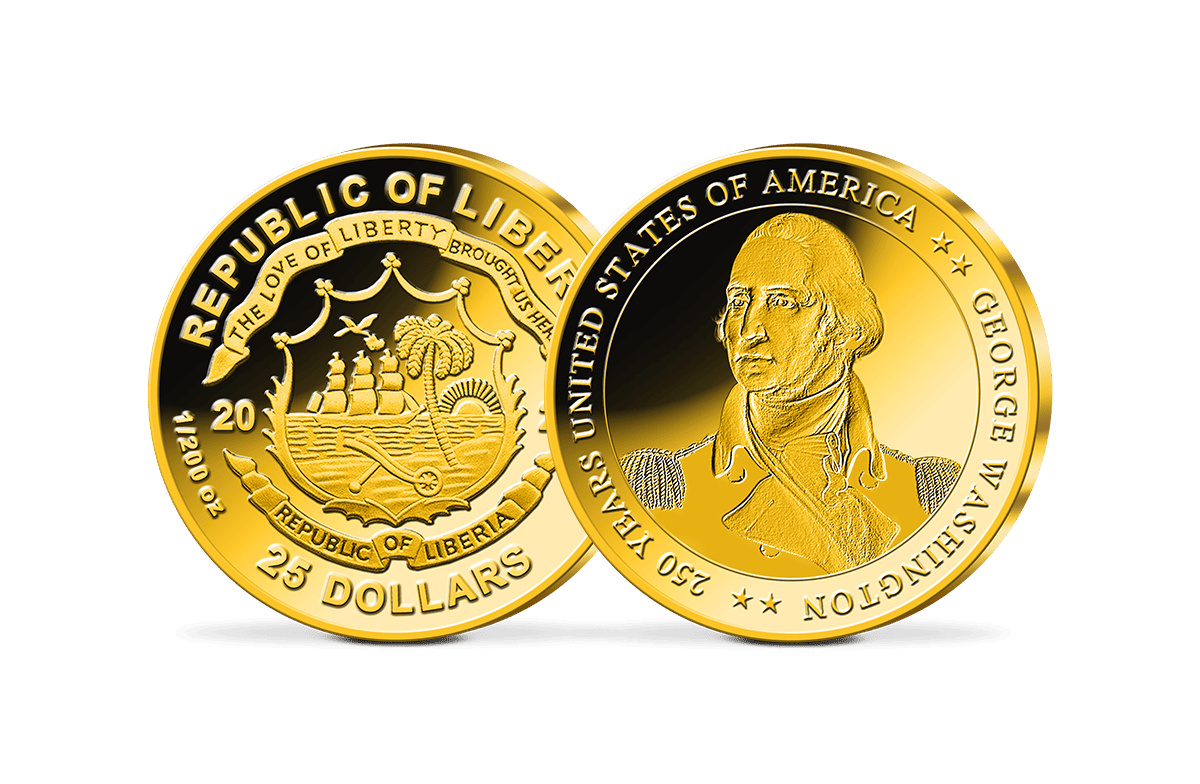 Goldmünze George Washington