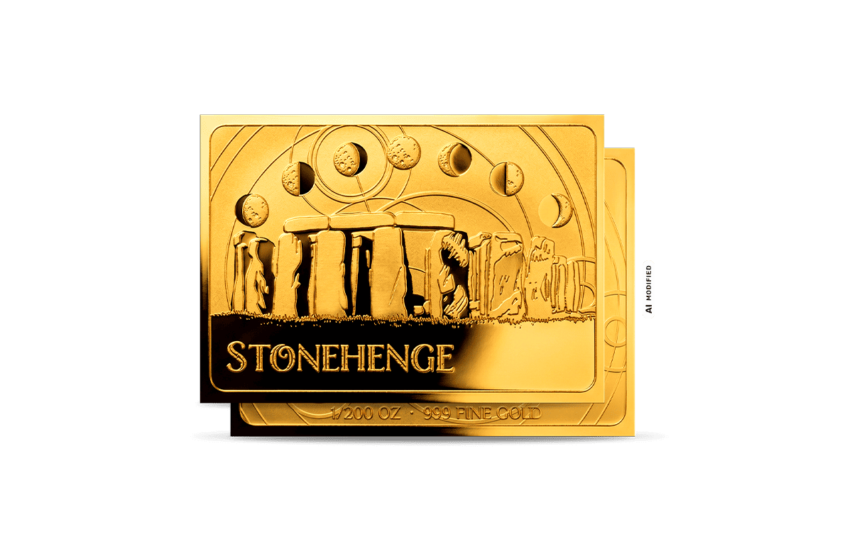 Gold-Münzbarren Stonehenge