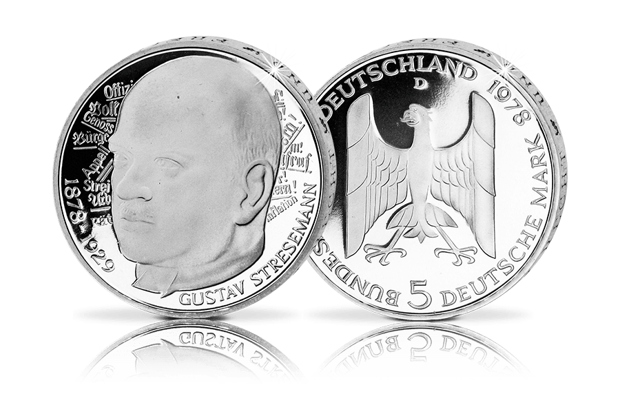 5-DM-Münze Gustav Stresemann 5-DM-Münze Gustav Stresemann