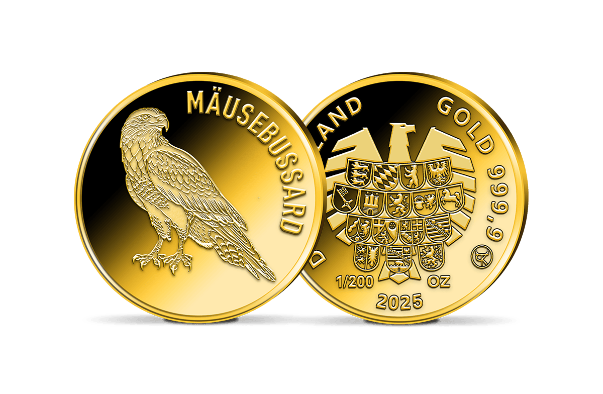 Gold-Gedenkprägung Mäusebussard