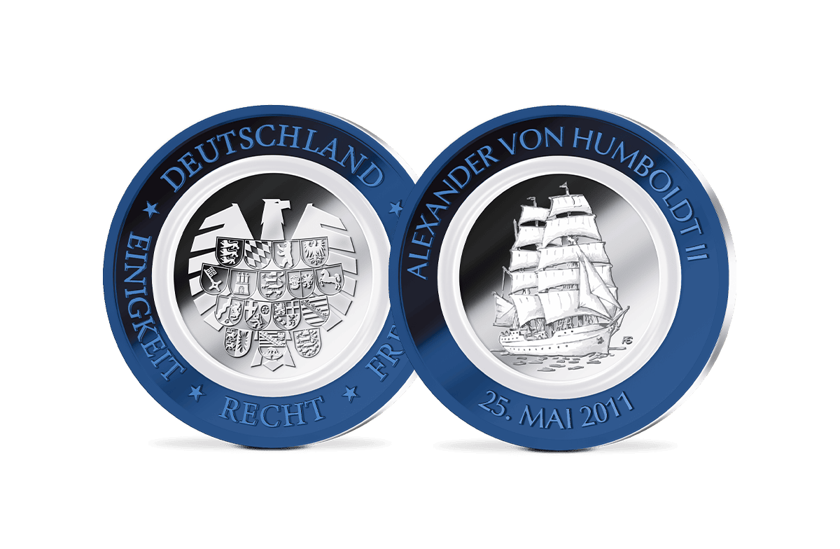 Sonder-Gedenkprägung Alexander von Humboldt II mit weißem Ring