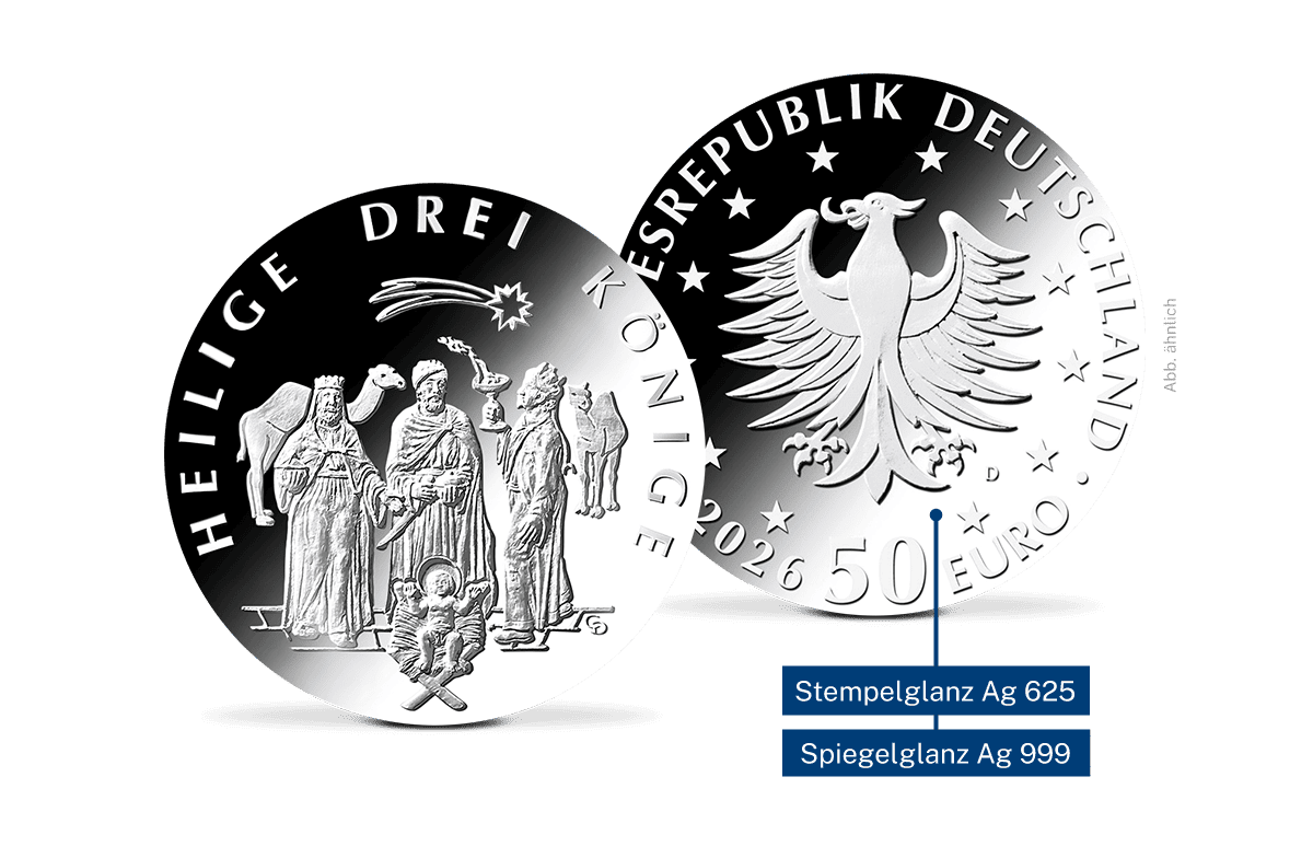 50-Euro-Silbermünze Heilige Drei Könige