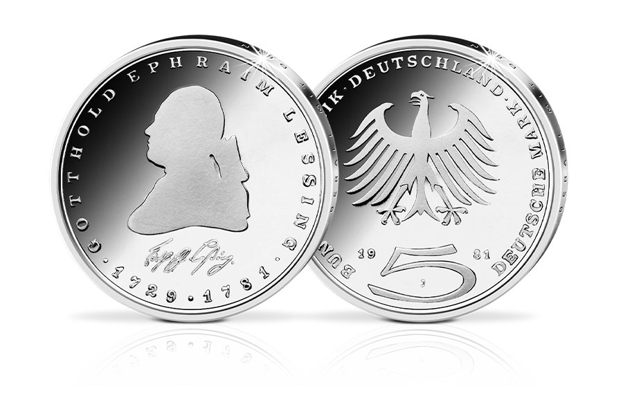 5-DM-Münze Gotthold Ephraim Lessing 5-DM-Münze Gotthold Ephraim Lessing