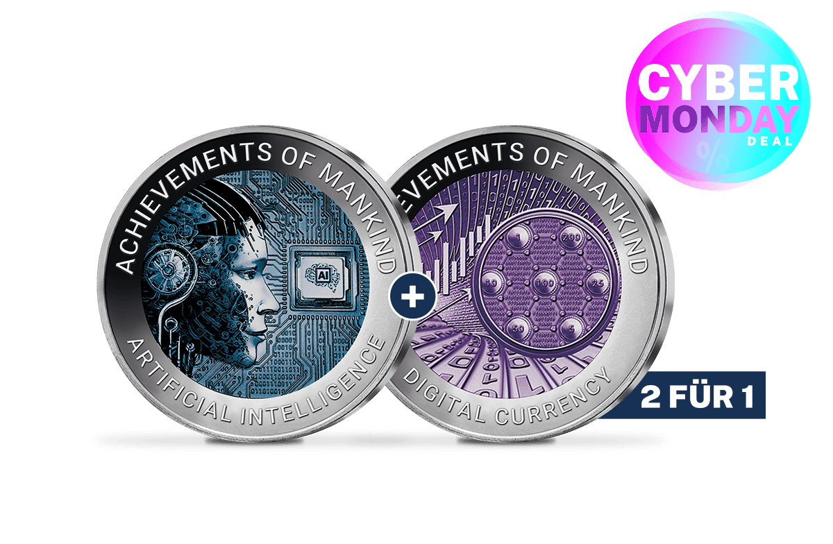 Titan-Unze Künstliche Intelligenz und Titan-Unze Digitale Währungen – 2 für 1