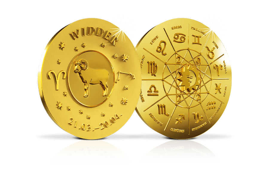Teller-Gedenkprägung Sternzeichen Widder Teller-Gedenkprägung Sternzeichen Widder