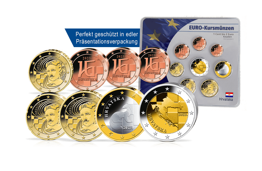 Euro-Kursmünzensatz Kroatien 2023 Euro-Kursmünzensatz Kroatien 2023