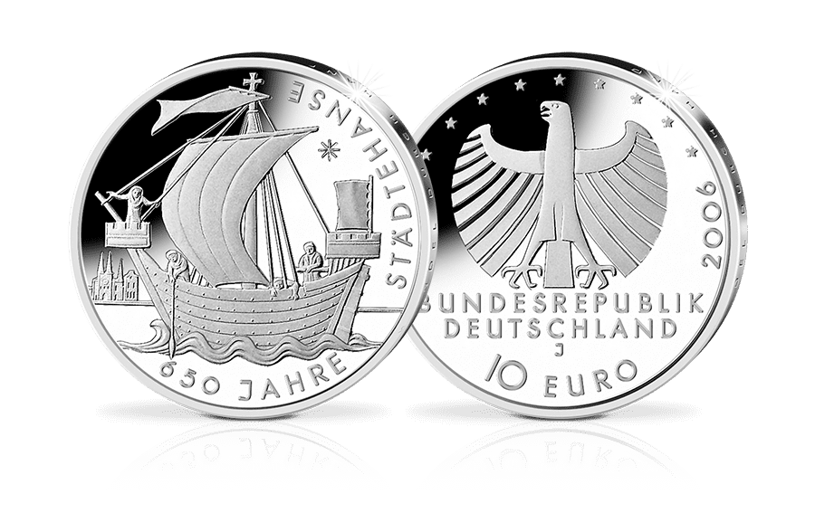 10-Euro-Münze 650 Jahre Städtehanse 10-Euro-Münze 650 Jahre Städtehanse