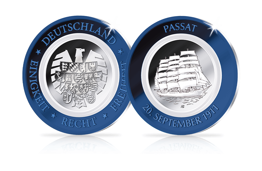 Sonder-Gedenkprägung Passat mit weißem Ring