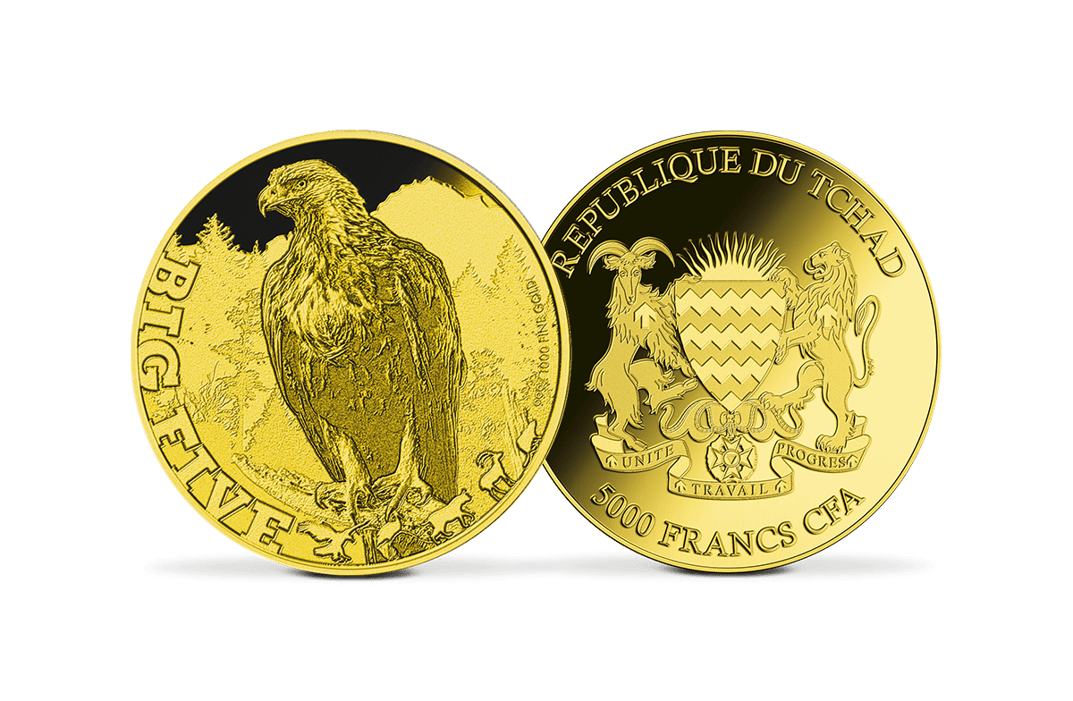 Giganten-Goldmünze Steinadler