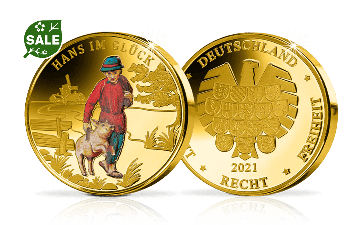 Piedfort-Gedenkprägung Hans im Glück