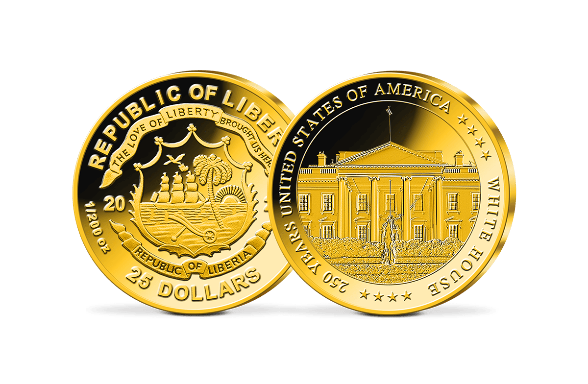 Goldmünze Weißes Haus