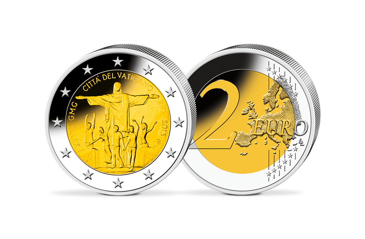 2-Euro-Gedenkmünze Vatikan XXVIII. Weltjugendtag in Rio