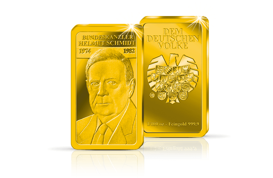 Goldbarren - Bundeskanzler Helmut Schmidt Goldbarren - Bundeskanzler Helmut Schmidt