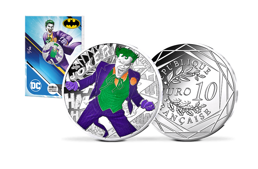 10-Euro-Silbermünze Frankreich DC - Joker™