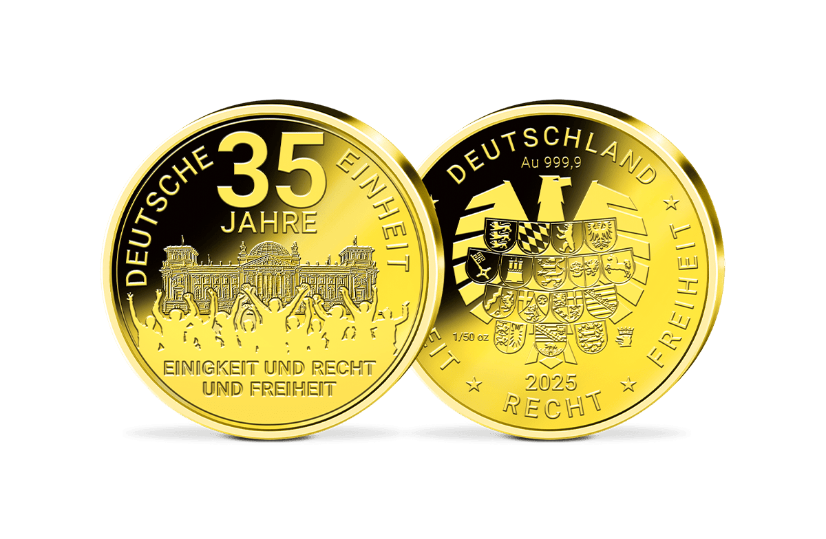 Gold-Prägung 35 Jahre Deutsche Einheit Gold-Prägung 35 Jahre Deutsche Einheit