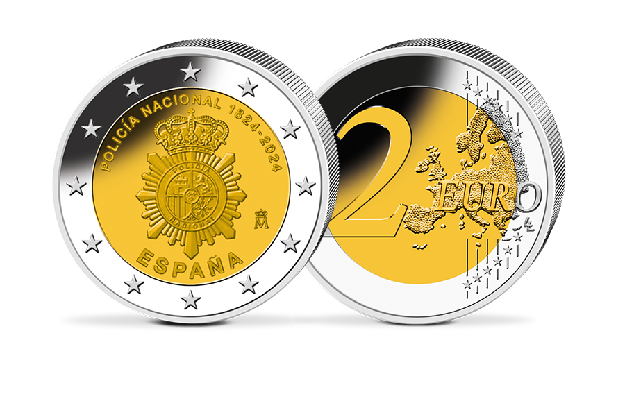 2-Euro-Gedenkmünze - Spanien 2024 - 200 Jahre Policia Nacional