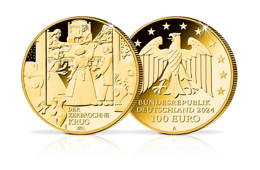 100-Euro-Goldmünze 2024 Der zerbrochene Krug 100-Euro-Goldmünze 2024 Der zerbrochene Krug