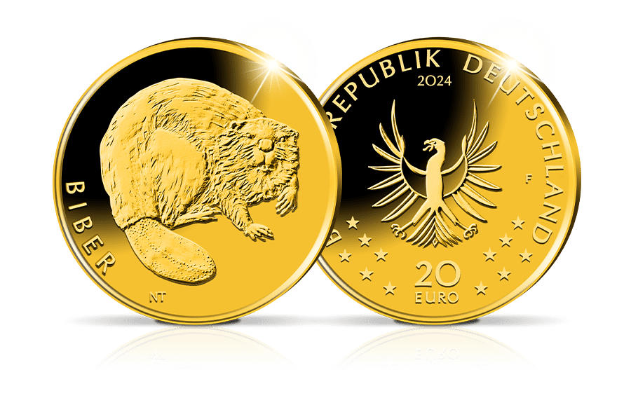20-Euro-Goldmünze Deutschland Rückkehr der Wildtiere - Biber 20-Euro-Goldmünze Deutschland Rückkehr der Wildtiere - Biber