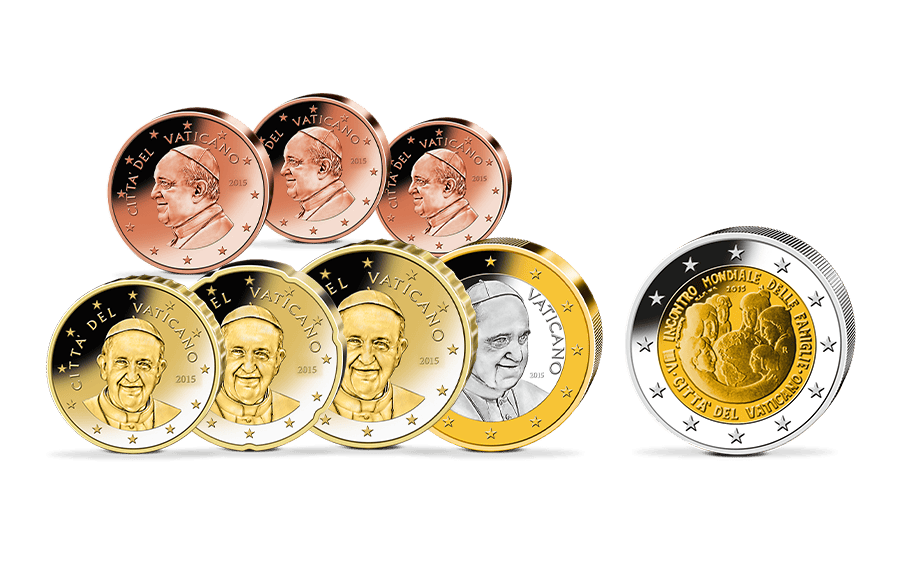 Sondersatz Vatikan 2015 mit 2 Euro Weltfamilientag Sondersatz Vatikan 2015 mit 2 Euro Weltfamilientag
