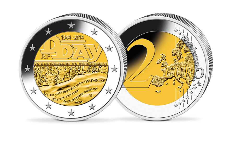 2-Euro-Gedenkmünze - Frankreich 2014 - 70 Jahre D-Day 2-Euro-Gedenkmünze - Frankreich 2014 - 70 Jahre D-Day