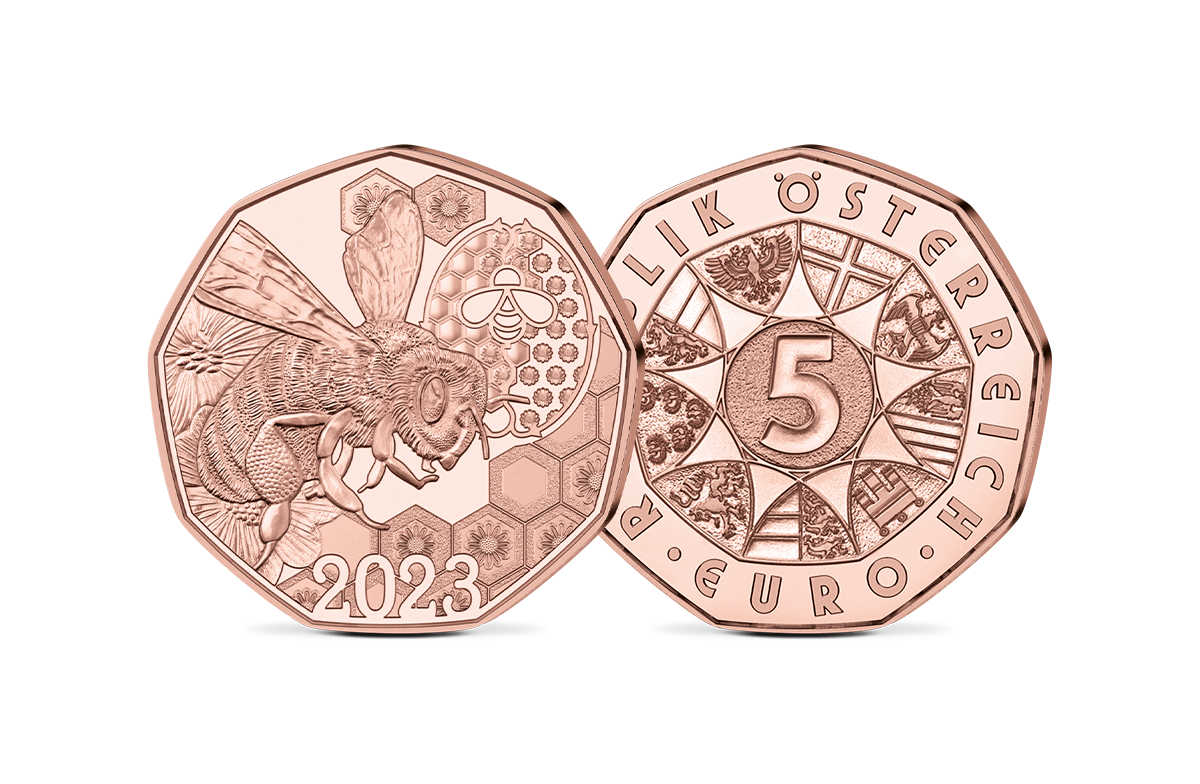 5-Euro-Münze Österreich Bienentanz