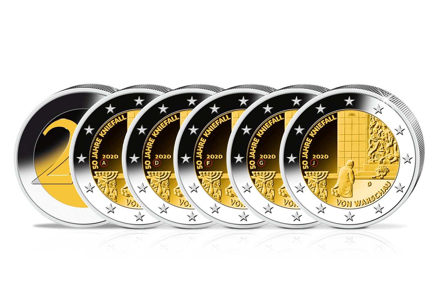 2-Euro-Gedenkmünzen Kniefall von Warschau