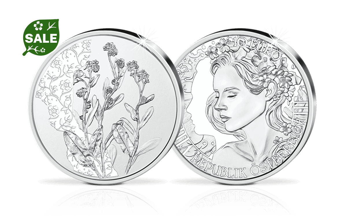 10-Euro-Münze Österreich 2023 Vergissmeinnicht