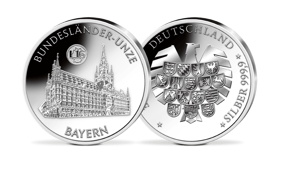 Bundesländer-Unze Das Neue Rathaus München