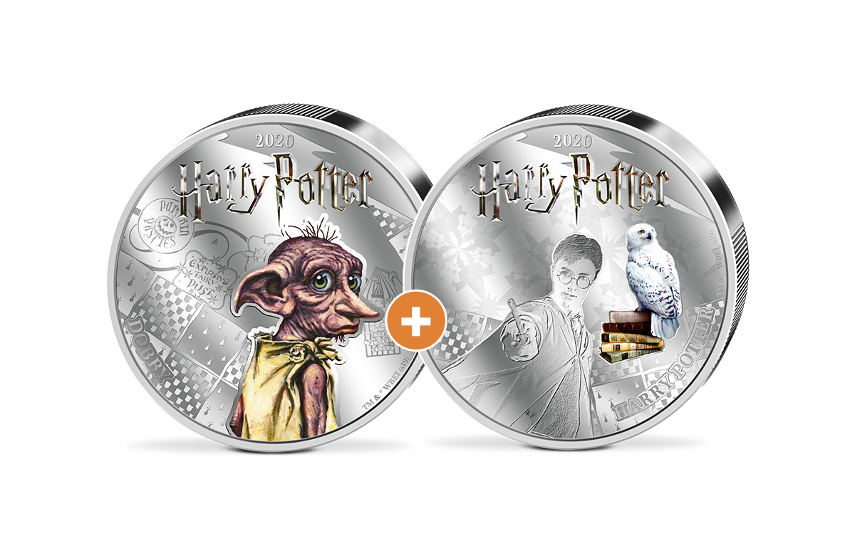 Offizielle Gedenkmünzen Harry Potter & Dobby Offizielle Gedenkmünzen Harry Potter & Dobby