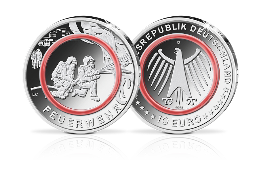 10-Euro-Münze Feuerwehr 2023 in PP 10-Euro-Münze Feuerwehr 2023 in PP