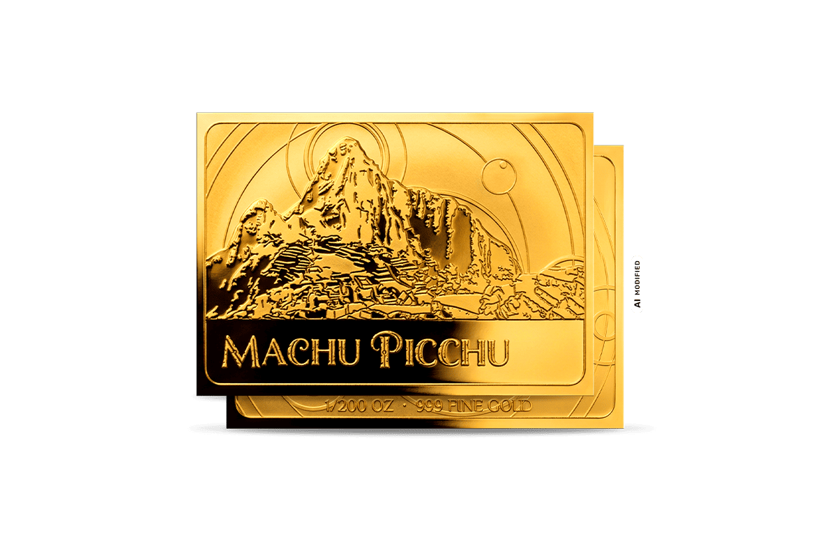 Gold-Münzbarren Machu Picchu