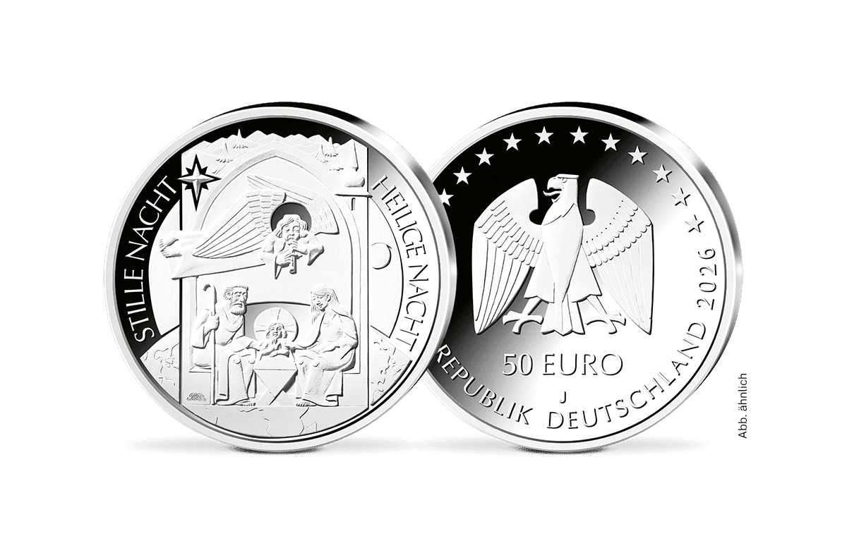 50-Euro-Silbermünze Stille Nacht, heilige Nacht