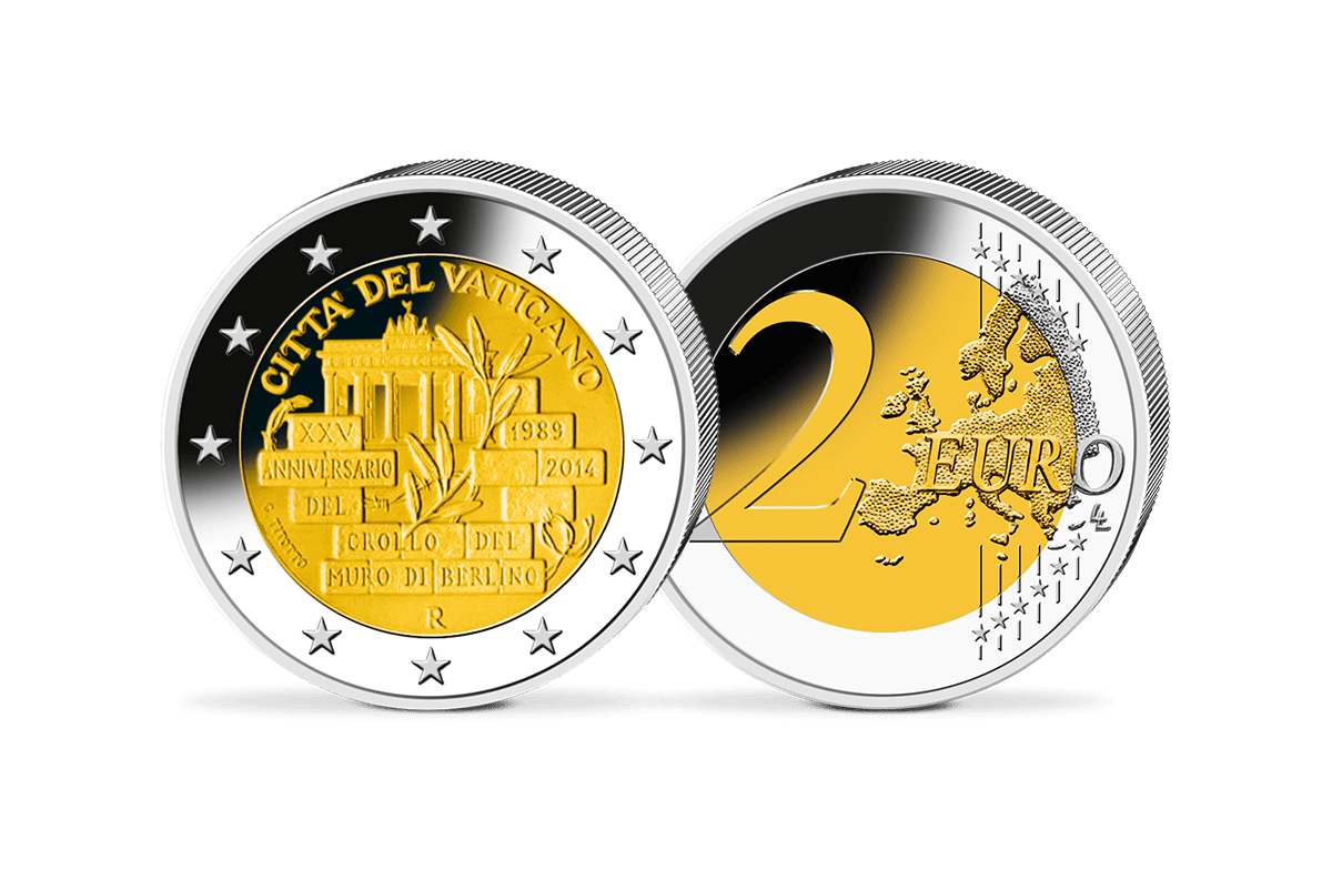 2-Euro-Gedenkmünze Vatikan 25 Jahre Mauerfall