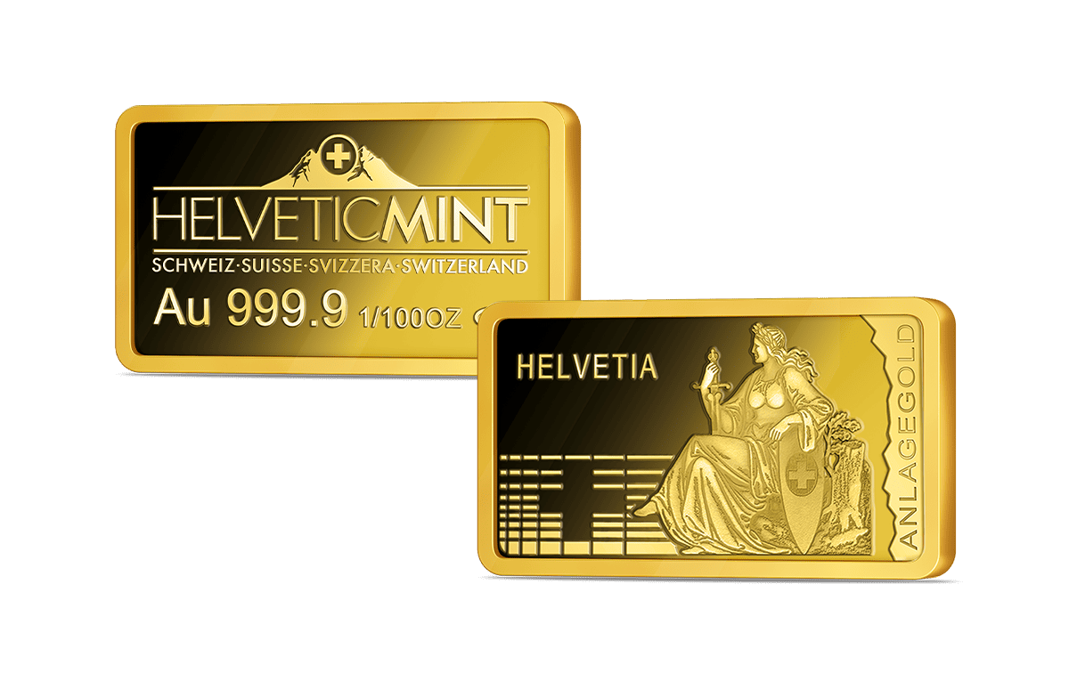Schweizer Goldbarren - Helvetia