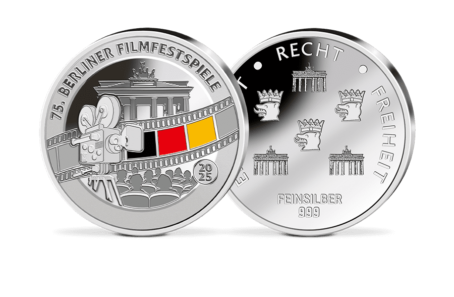 Silber-Gedenkprägung 75. Berliner Filmfestspiele Silber-Gedenkprägung 75. Berliner Filmfestspiele