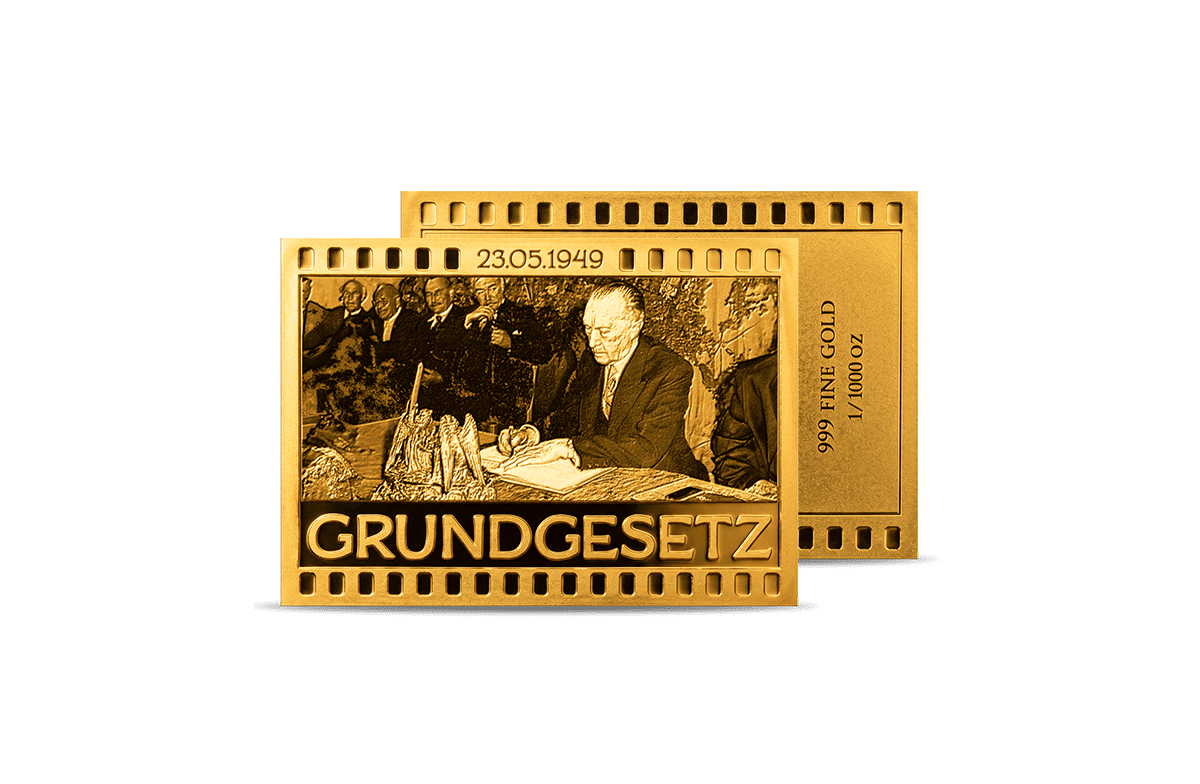 Gold-Münzbarren Grundgesetz