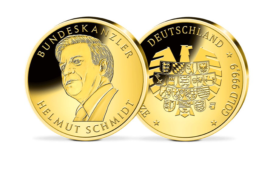 Gold-Prägung Bundeskanzler Helmut Schmidt