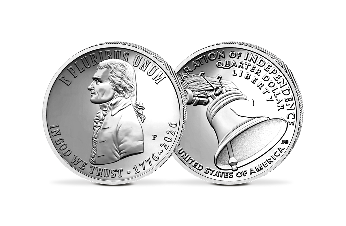 Quarter-Dollar-Münze USA Declaration of Independence 2026