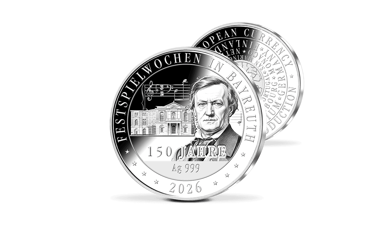 Silber-Gedenkprägung 150 JahreFestspielwochen in Bayreuth