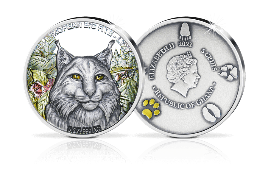 Silbermünze Europas Big Five: Der Luchs Silbermünze Europas Big Five: Der Luchs