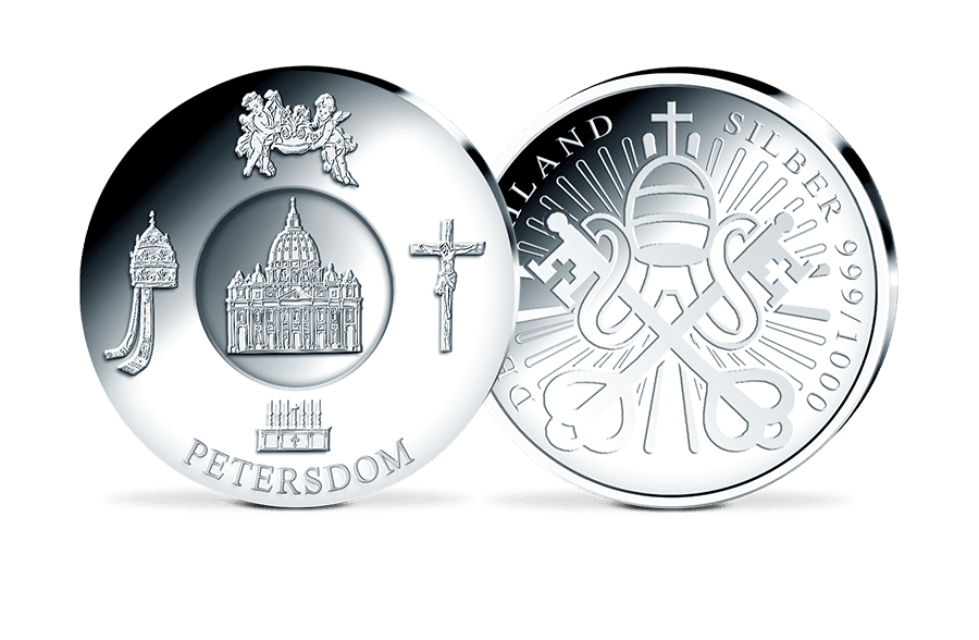 Teller-Gedenkprägung Petersdom