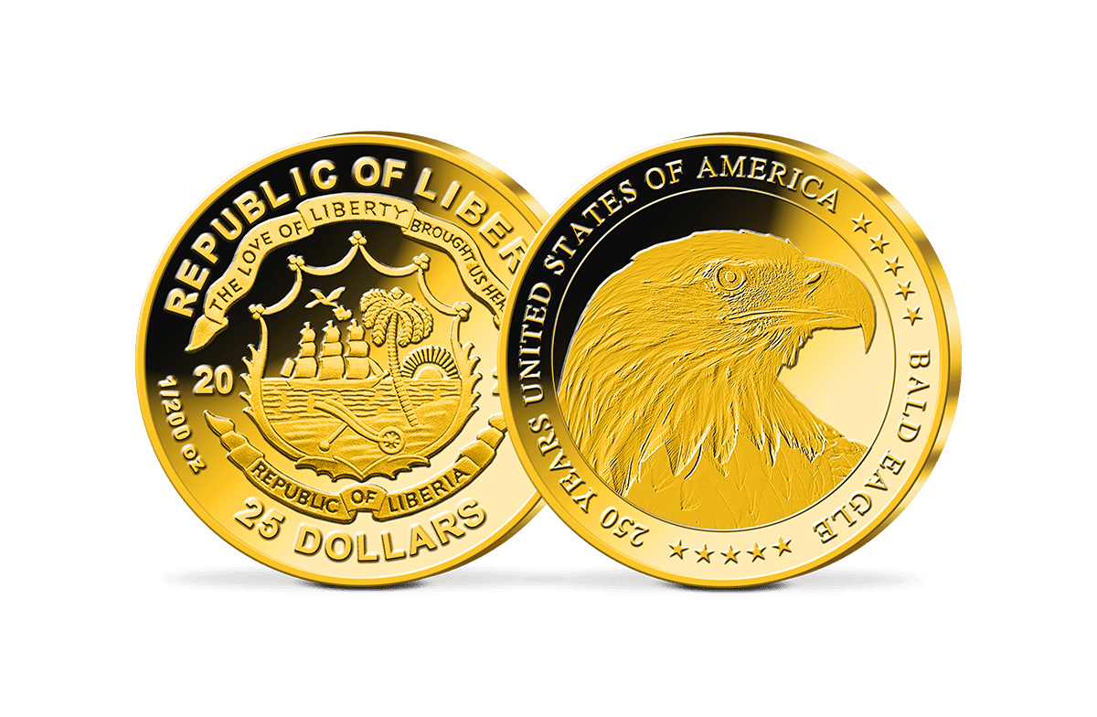 Goldmünze Weißkopfseeadler