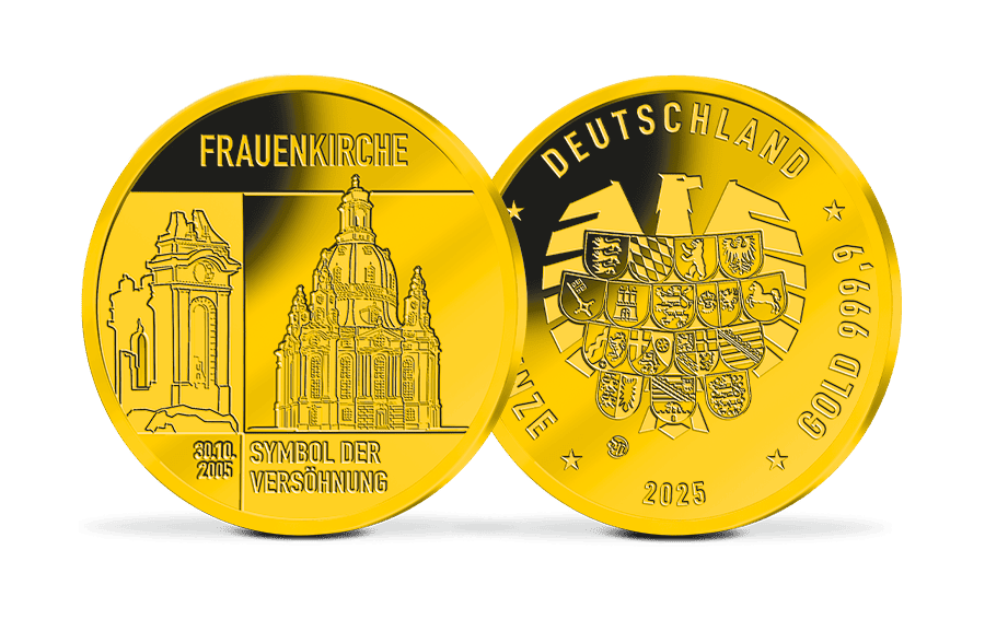 Gold-Gedenkprägung Frauenkirche Dresden Gold-Gedenkprägung Frauenkirche Dresden