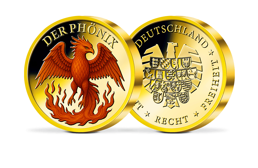 Piedfort-Gedenkprägung Der Phönix Piedfort-Gedenkprägung Der Phönix