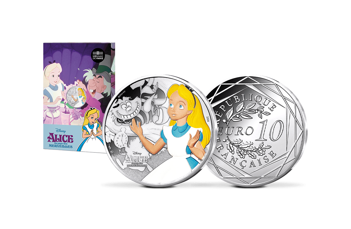 10-Euro-Silbermünze Frankreich Alice in Wonderland™